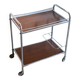 Vintage trolley Wood and chrome 70's