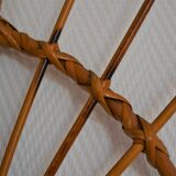 Rattan angle shelf vintage 70s