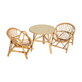 Vintage set for children in rattan