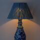 Fajalauza Ceramic Table Lamp with Hand-Woven Lampshade, Granada, Spain