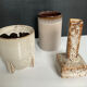Vintage trio of ceramic vases