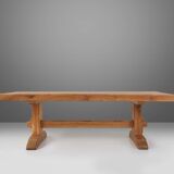 French Rustic Wooden Dining Table, 1950s