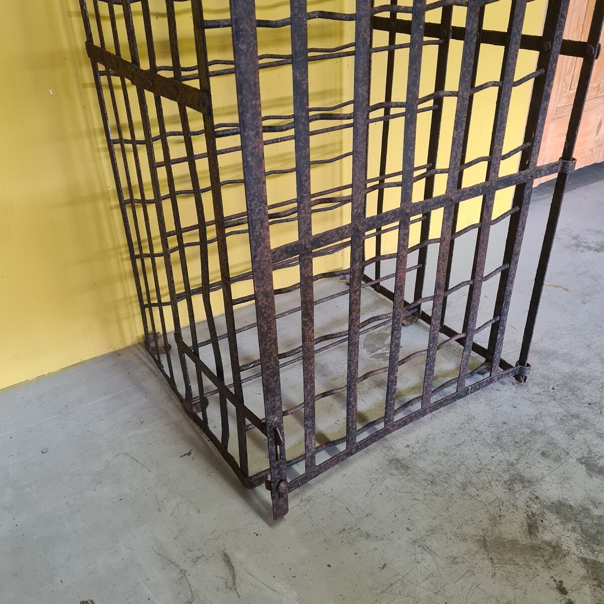 French metal wine vault from Rigidex, from the mid 1900s