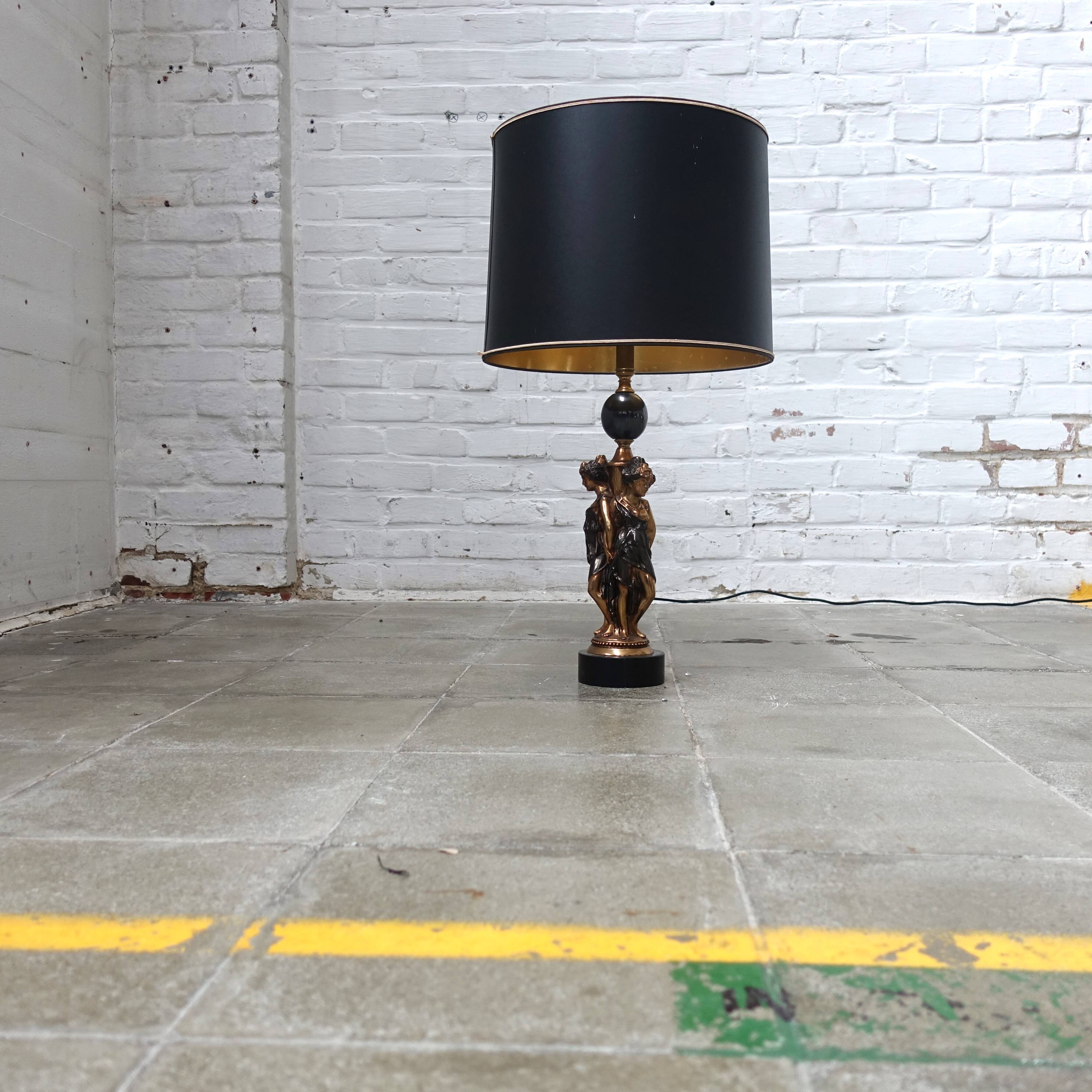 Lampe vintage Deknudt Caryatides