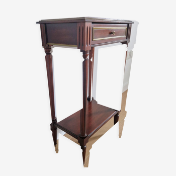 Pedestal table bedside Louis XVI mahogany style