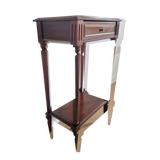 Pedestal table bedside Louis XVI mahogany style