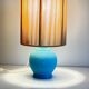 Vintage lamp in opaline blue and golden sons