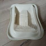 Large antique Barbotine/asparagus platter