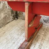 1950s oak bench with red patina, 2m