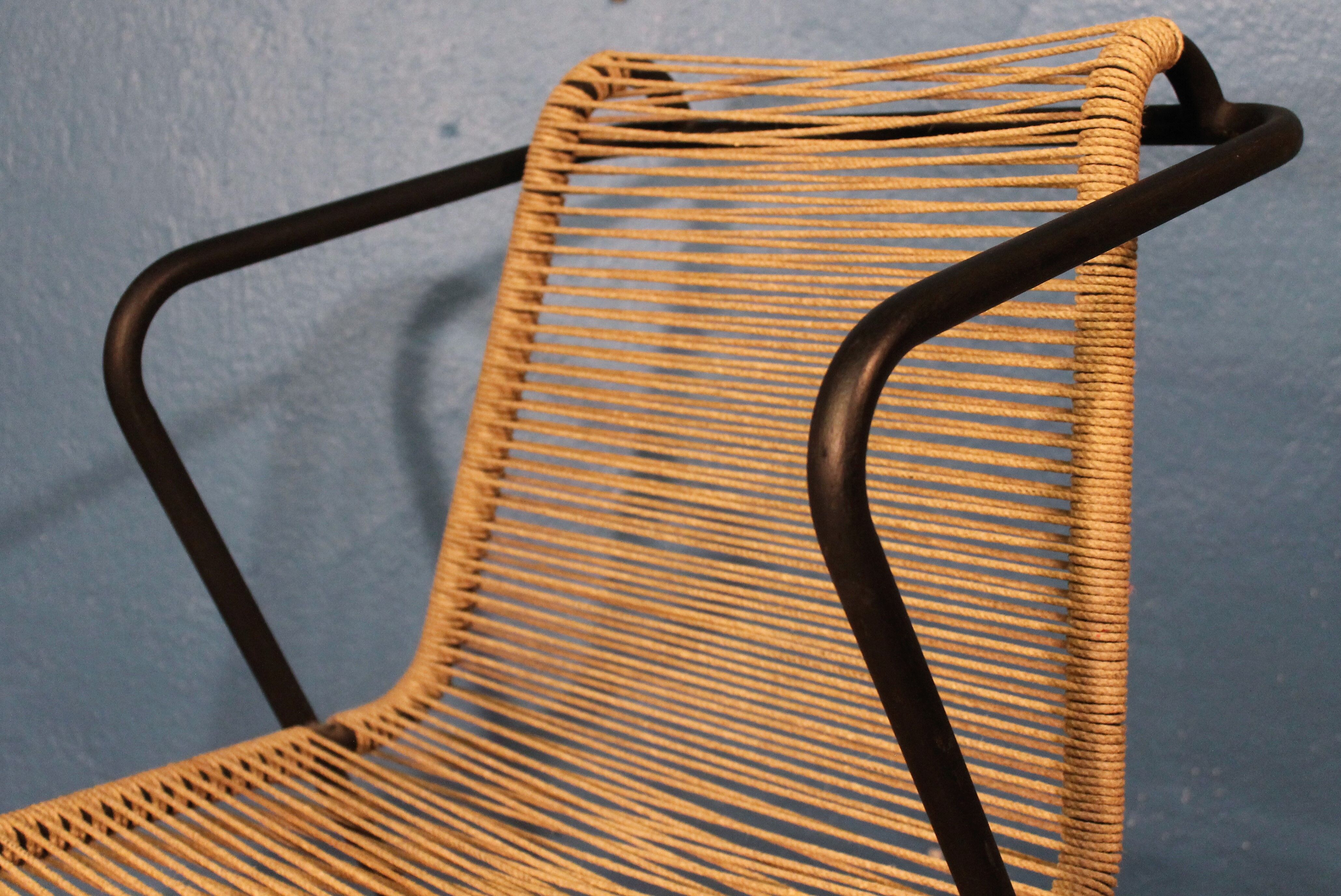 Metal & rope chair 1950