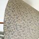 Wood and brass floor lamp