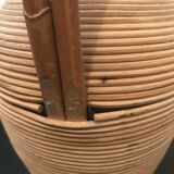 Vintage glass and rattan bottle