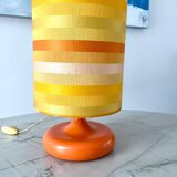 Vintage orange ceramic table lamp 1970