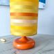 Vintage orange ceramic table lamp 1970