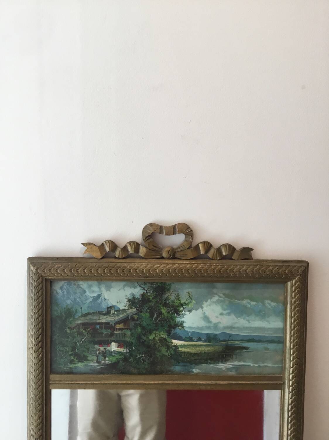 Trumeau / miroir en bois