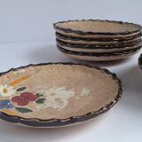 Dix assiettes à dessert de Jérôme Massier - Vallauris