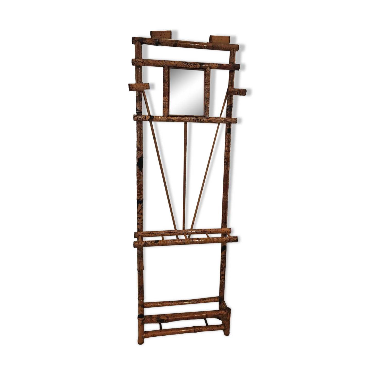 Bamboo wall-mounted locker