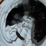 Postmodern black art glass vase by Hans Jürgen Richartz for the Richartz art collection, 1980s.