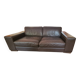Natuzzi 3-seater sofa in full grain brown leather