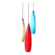 Vintage 3 glass pendant lights by Vistosi, 1970s
