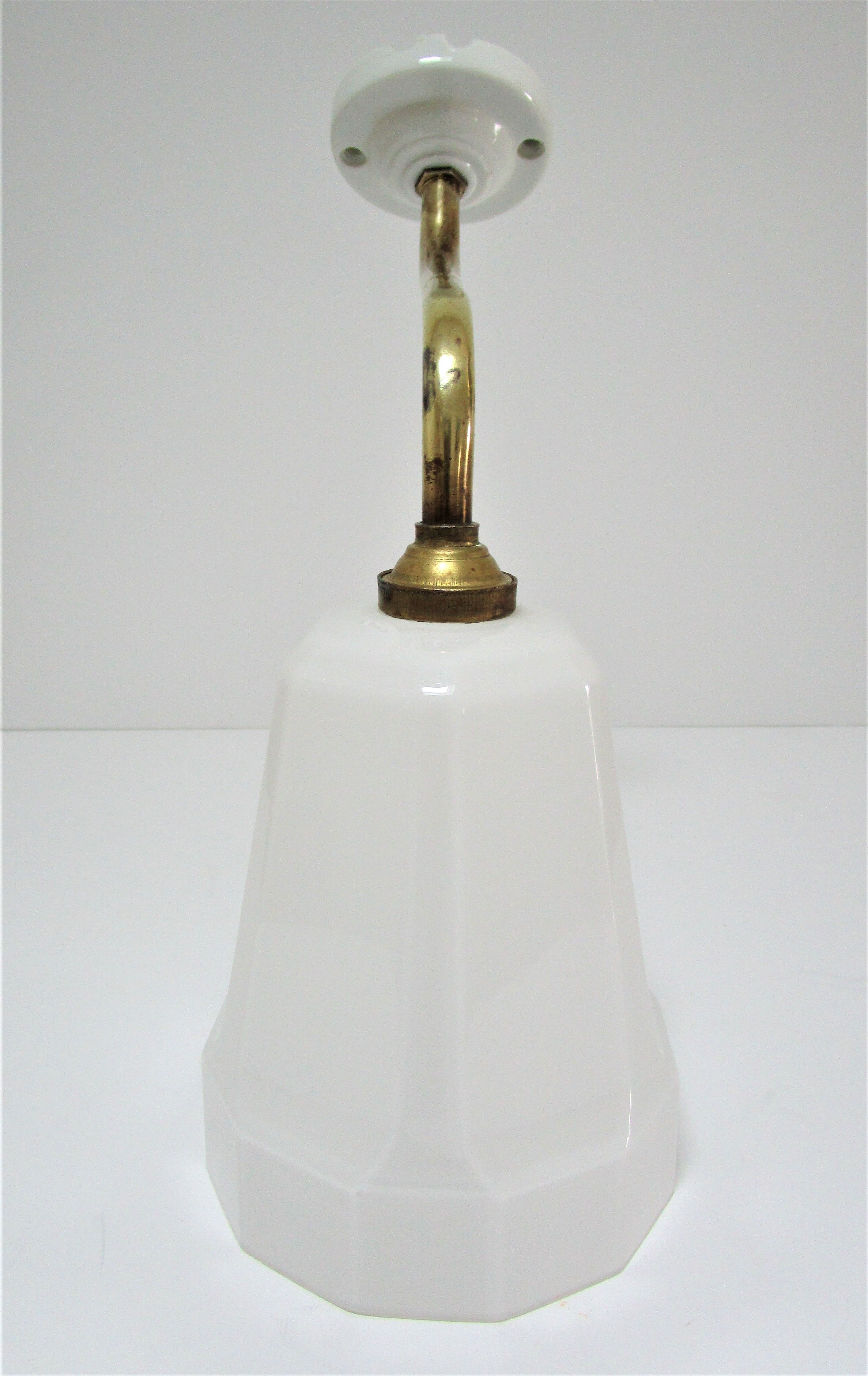 Art Deco porcelain opaline brass 30s