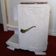 Art Deco bedside table top red marble