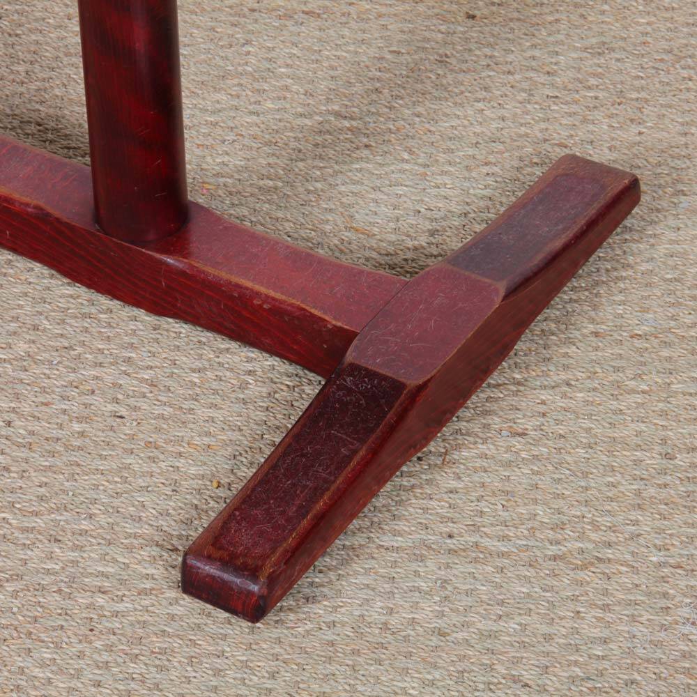 Rectangular dining table, wooden top, 1980.