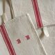 Pair of dishcloths linen monograms old