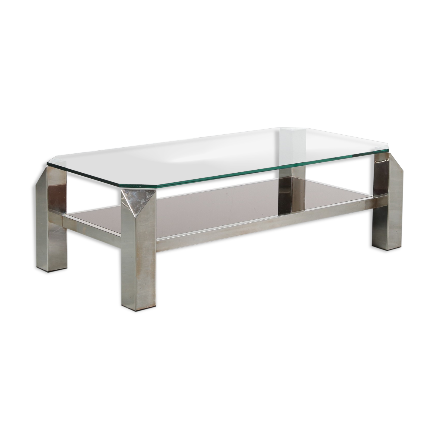 Chrome coffee table by Belgo Chrom, Belgium 1970