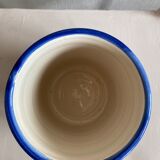 Blue porcelain and mustard vase