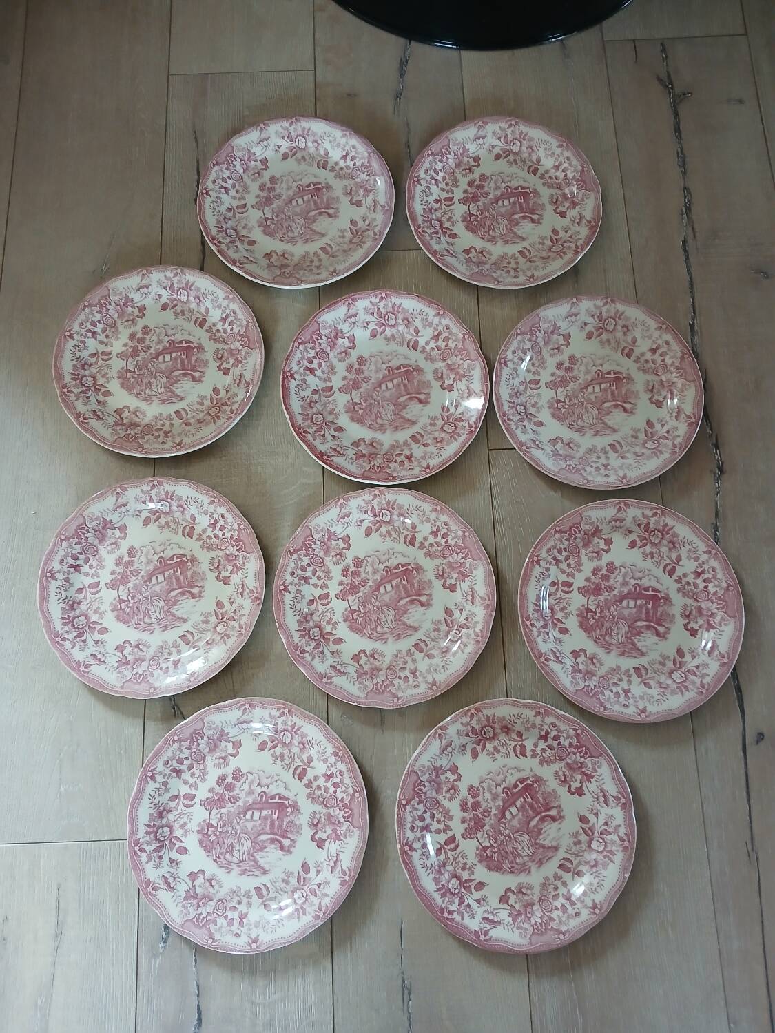 10 antique dinner plates