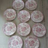 10 assiettes plates anciennes