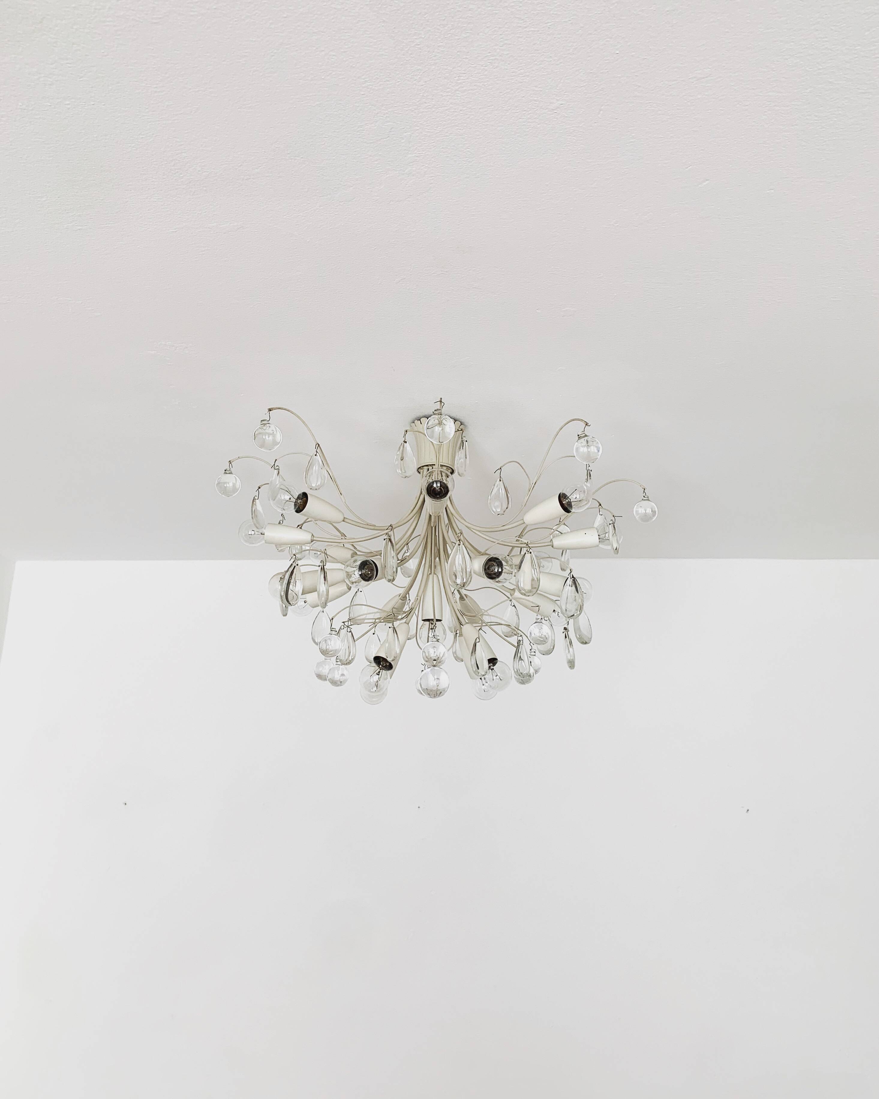 Lustre Flush en Verre Cristal par Vereinigte Werkstätten Munich