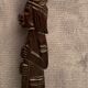 Solid wood letter opener carved profile of Amazonian Indian Brazil Vargas 1940