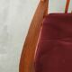 Art Nouveau design dining chair/side chair with red fabric upholstery