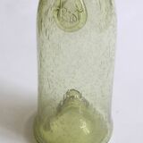 Biot bubble glass ensemble, bottle, jar, bowl and glass.