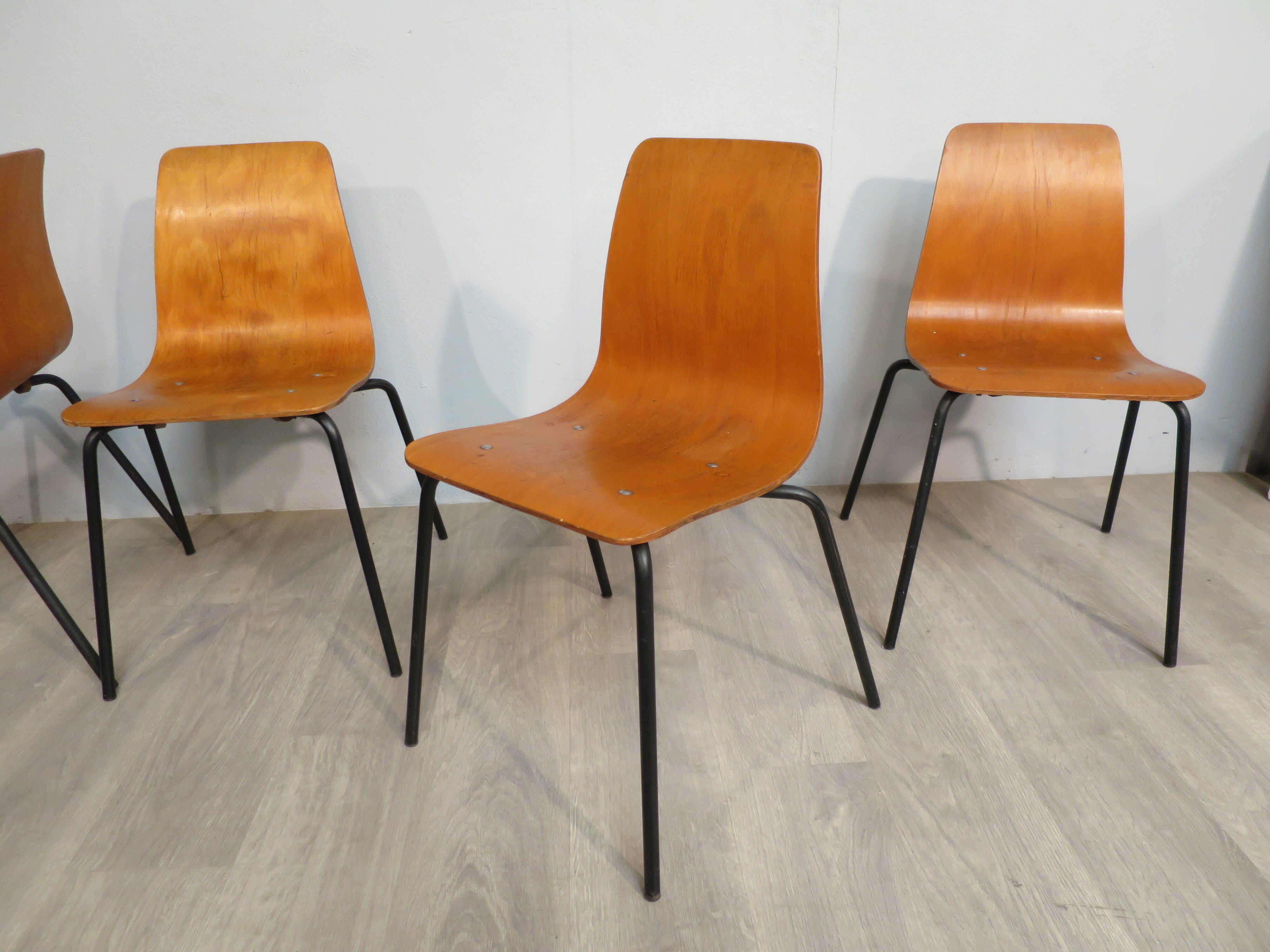 4 Papyrus chairs by Pierre Guariche 60