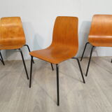 4 Papyrus chairs by Pierre Guariche 60