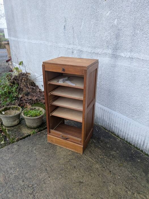 Filing cabinet, tambour door cabinet