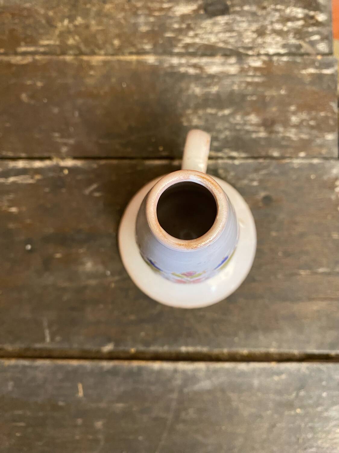 Old Lamp Base White Ceramic Soliflore Vintage Flower Decor