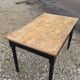 Louis Philippe style 1900s bistro farmhouse table with swivel legs