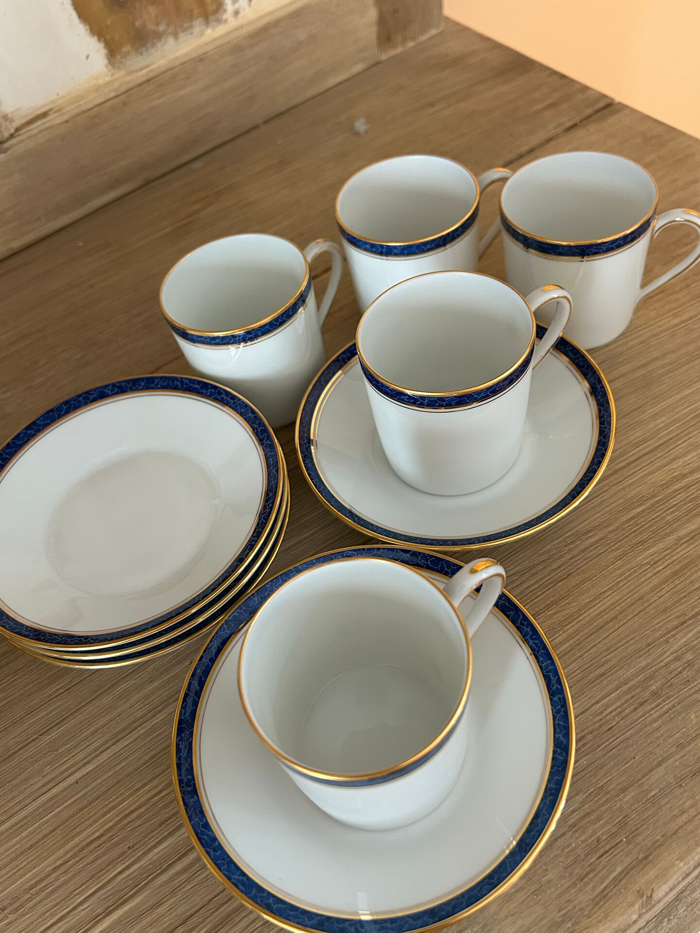 Coffee service CH. Field Haviland Limoges - 5 cups + saucers