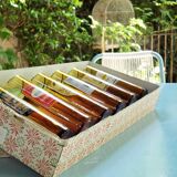 Vintage whiskey glasses in their box