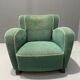 Fauteuil Art déco danois en mohair vert, années 1930-1940