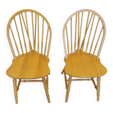 Chaise de salle à manger vintage de style Windsor : cuisine rustique de ferme