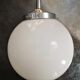 Old suspension ball ball opaline Art Deco Bauhas modernist 1930 Ø 20 cm
