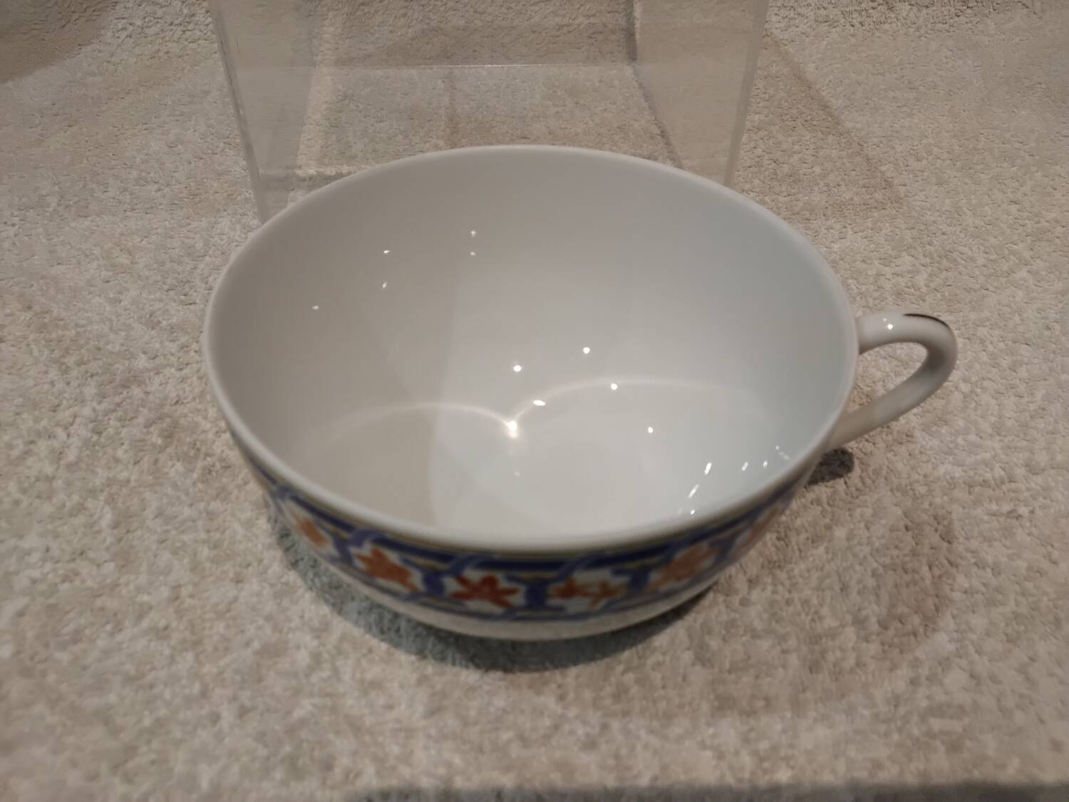 Christofle blue ginkgo porcelain breakfast cup, 35cl