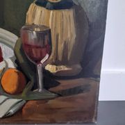 Beautiful still life painting with fruits.