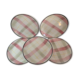 Set 5 flat plates Marellle Digoin