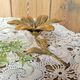 Vintage lotus flower ashtray in brass